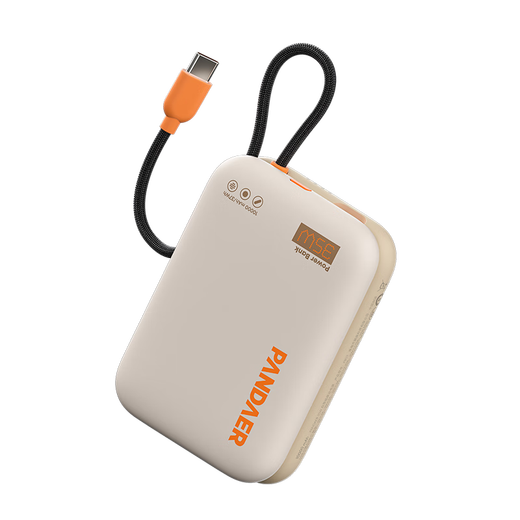 魅族（MEIZU）PANDAER 30W/35W 【3C认证可上飞机】自带线移动电源焦糖布丁10000mAh多协议快充适用苹果华为小米