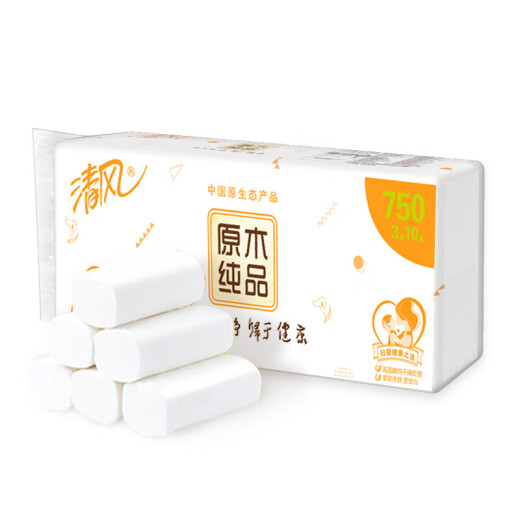 Qingfeng toilet paper 750g 30 rolls household coreless toilet paper toilet paper maternal and infant paper roll paper towel B02B7MC1