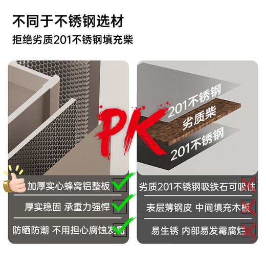 浪鲸（SSWW）鲸品小户型浴室柜组合蜂窝铝洗漱台奶油风洗脸盆柜迷你小尺寸洗手 C4837cm吊柜奶咖-配机器猫龙头 不配镜柜