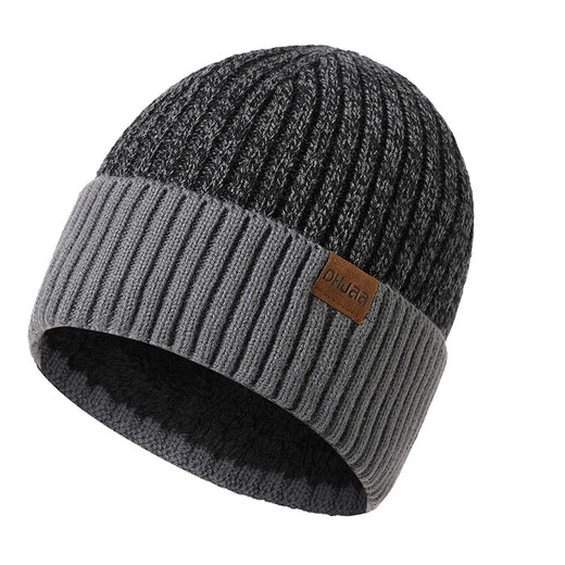 Yufan Winter Wollhut Herren Doppelschicht verdickte Wolle Hut vielseitig gestrickter Hut Männer und Frauen Universal Trendy Winter Hut Erwachsener plus Samt verdickte Warmohrschutz Hut Winterhut Hui724 Kaffee L (58-60 cm)