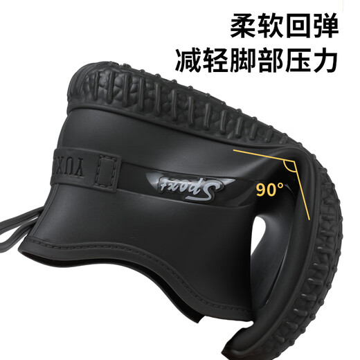 FOOTOPPO rain boots men's water shoes men's short rain boots adult waterproof shoes rubber shoes construction site non-slip boots low-cut overshoes water boots