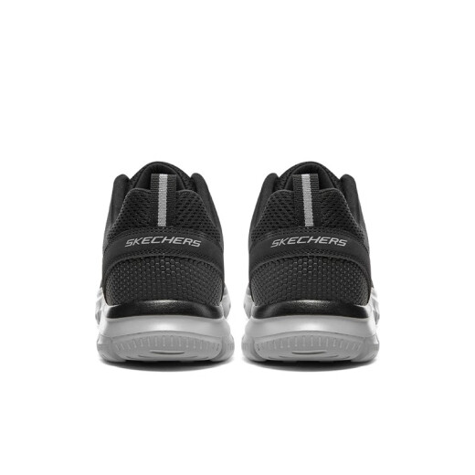 Skechers men's shoes sneakers mesh breathable casual shoes outdoor light cushioning shoes black/charcoal grey-698 41