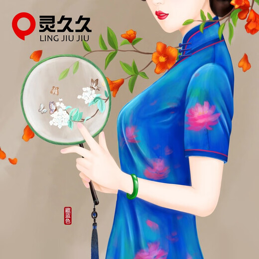 Lingjiujiu 13CM Chinese knot tassel tassel gradient ancient style flute pendant pendant fan Hanfu press lapel bookmark pendant dark green one