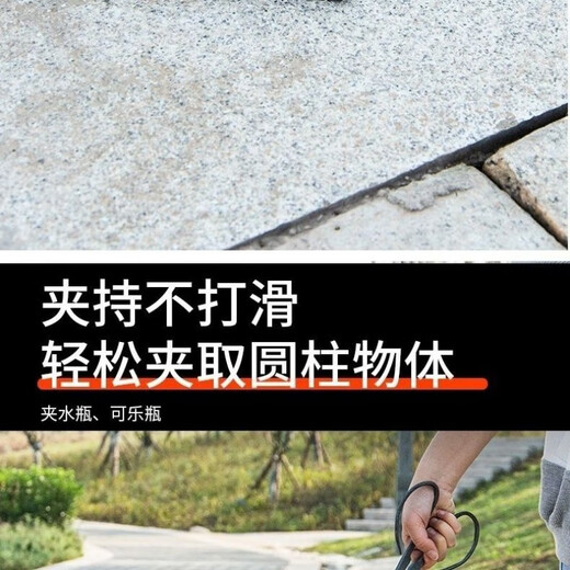 Vinoa old-fashioned forged fire tongs garbage clip extended sanitation worker flat mouth clip household thickened fire iron tongs briquette clip iron handle thickened 70 cm