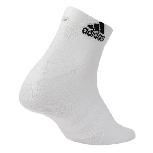 adidas\阿迪达斯袜子男袜女袜 2024新款棉袜吸汗透气防臭运动袜休闲袜足球袜 DZ9435三双白色 L（43-46码）