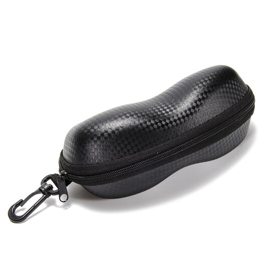 
Budi high-end brand sunglasses box pu black compressive zipper box fashion leather eva mirror box custom logo black 100 sunglasses box