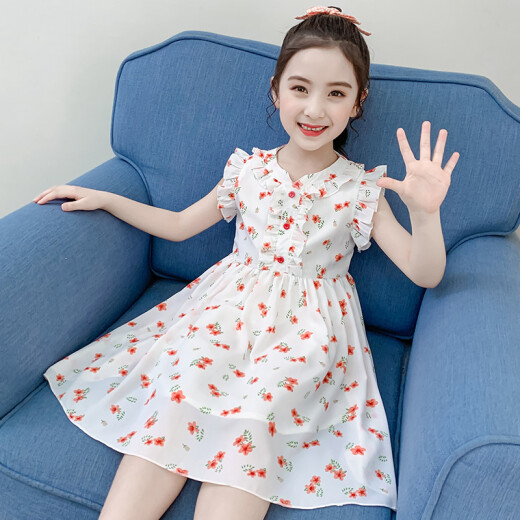 Beilecong children's clothing girls' dress Snow White skirt children's skirt summer dress girl's Children's Day performance dress birthday dress skirt Snow White 110 size recommendation (100-110cm)