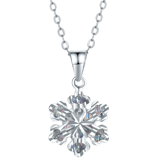 Saturday Fortune PT950 platinum pendant women's snowflake pendant birthday gift B0414169 without chain, about 1.24g