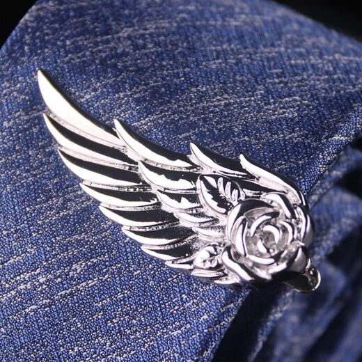 Lie Shang Einfacher Engel Golden Wings Herren Business Krawatte Clip Clip Hochzeitsgeschäft Biege Geschenkbox Golden Wings Krawatte Clip