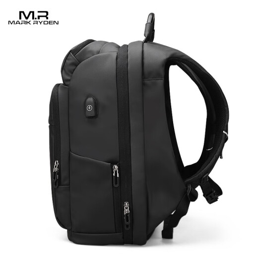 Marco Leden large-capacity backpack men's backpack laptop bag business trip MR7080 cool black plus size