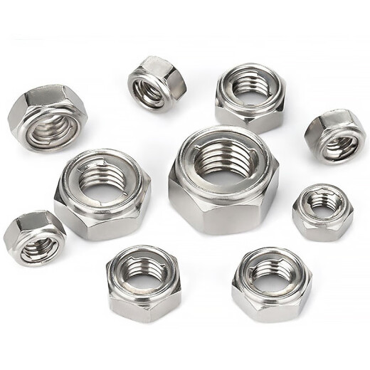 Hethgigg JG-695 304 Edelstahl All-Metal-Verriegelungsmutter-Metall-Verlockung Nuss-Verriegelungsmutter Din980 m5 m (10 Stücke)