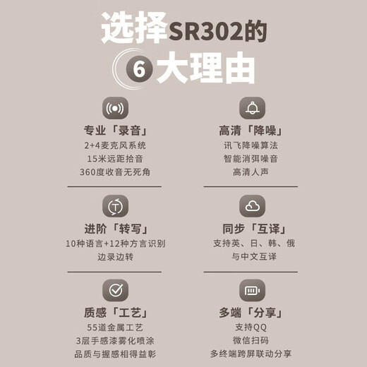 科大讯飞（iFLYTEK） 智能录音笔SR302/502/702星火认知大模型免费专业录音转文字专业级降噪文字录音笔 录音笔保护膜-备注型号