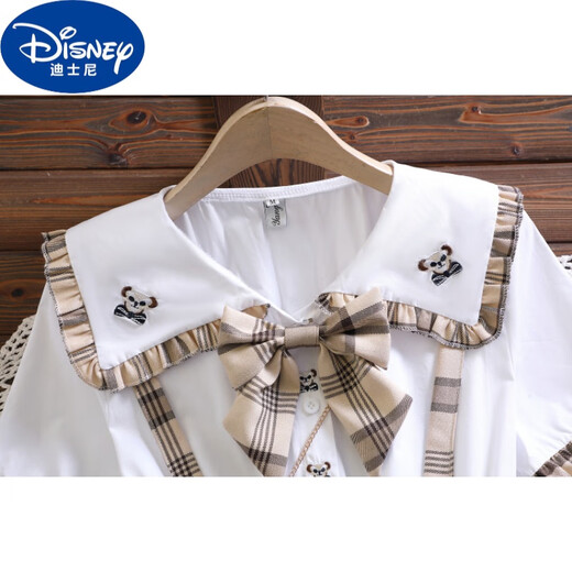 Disney brand girl girl's princess dress summer 14-15-16-year-old girl junior high school students fashionable college dress 12 9871 apricot color L (recommended weight 85-95 Jin [Jin equals 0.5 kg])