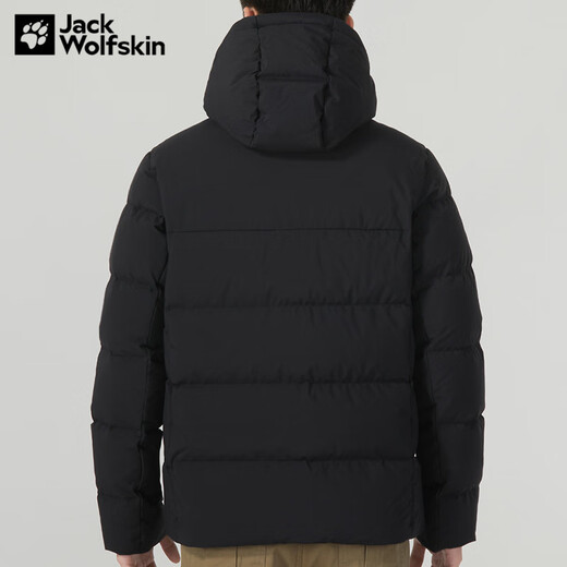 Jack Wolfskin Wolf Claw Down Jacket Men's Autumn and Winter Outdoor Sports Windproof Warm and Coldproof Hooded 700 Puff Down Jacket Men 3071-6000/Black/It is recommended to take one size larger 3XL 185/112A Down Filling Capacity 329G