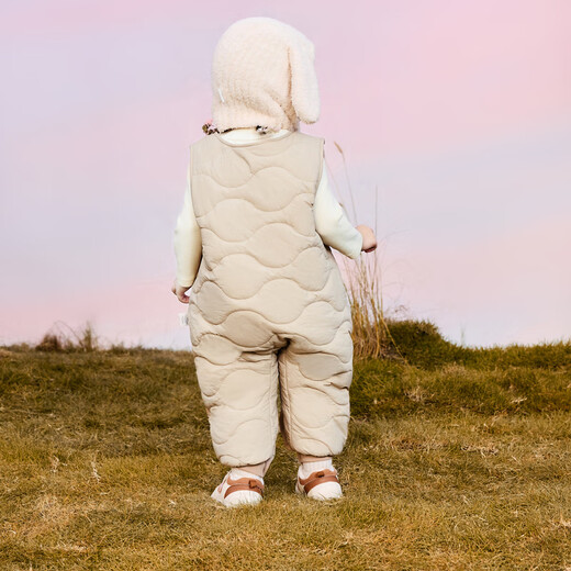 Mini Bala boys and girls winter pants warm belly protection trousers three-proof overalls