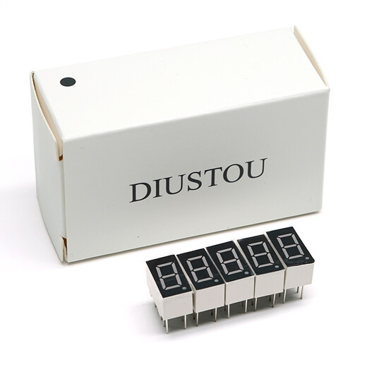 Throwing stones digital tube LED red highlight digital display tube common cathode and common anode digital display tube 5 pieces per piece 1 common cathode 0.56 inches