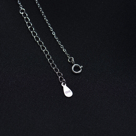 Ai Ying'er small waist necklace women's silver clavicle chain high-end fashion pendant Valentine's Day birthday gift for girlfriend and wife white small waist necklace