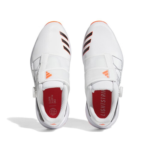 阿迪达斯 （adidas）高尔夫球鞋男士ZG23系列新款时尚轻量防侧滑防泼水BOA舒适运动鞋 GY9716 白/一号黑/半荧光红 44 （UK9.5）