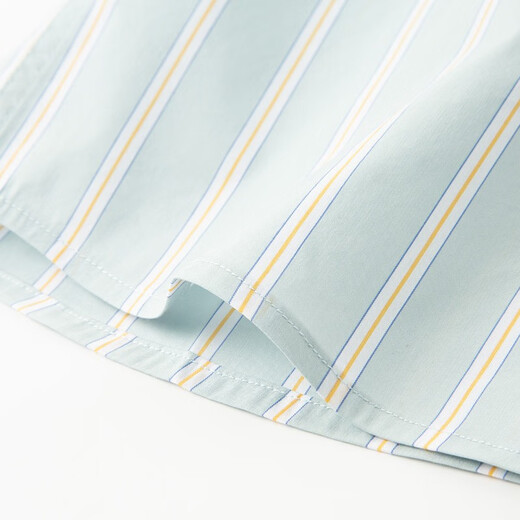 HAZZYS brand children's clothing boys summer new style simple thin and breathable classic lapel short-sleeved shirt color bar 110