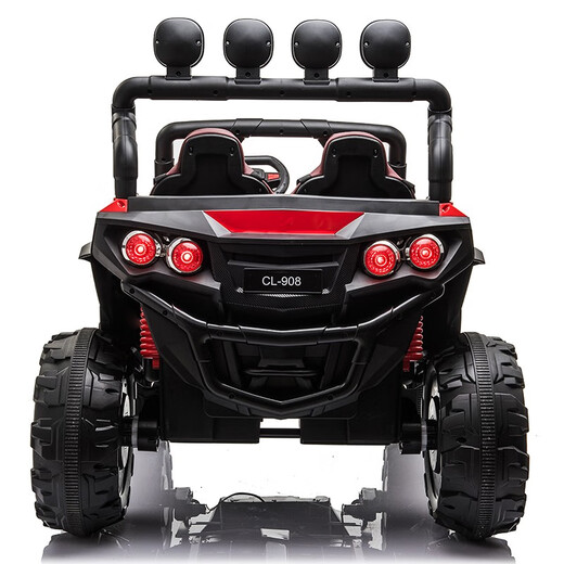 Micai Baby Electric Car Vierräder Doppelauto, Fernbedienung Auto Baby Spielzeugauto können für Männer und Frauen Kinderwagen sitzen, Top Rot: Doppelsitz + großer Batterie + Ledersitz