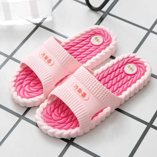 Guapos 2020 nuevas zapatillas nuevas para hombres contra el baño de interior de la casa de la casa de la casa del hogar pareja de masajes al aire libre para hombres naranja negra 9859 40 (40-41)