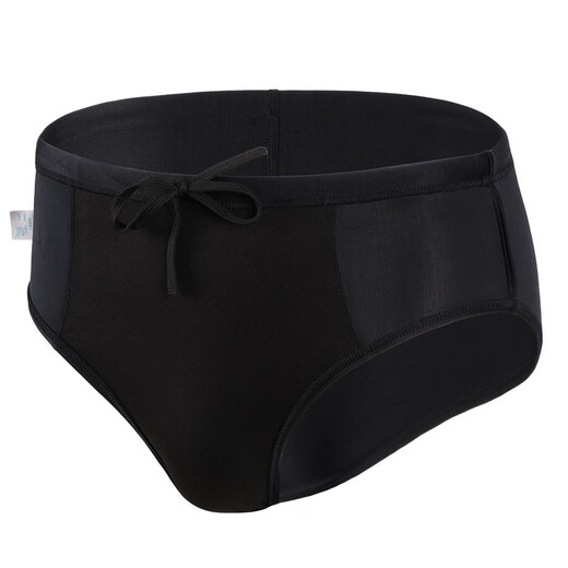 YINGFA swimming trunks men's swimming training competition adults and children rope racing triangle swimming trunks wide-brimmed swimming trunks 9109 9109-1 black 2XL