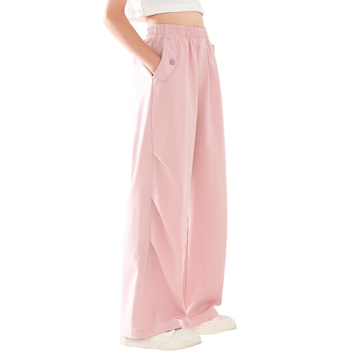 
Ikano I.KARNOW girls' pants summer thin 2025 new children's wide-leg pants suit big children's summer clothes anti-mosquito silk straight pants 15261 military green 150