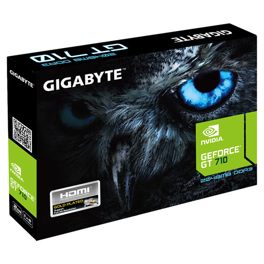GIGABYTE GeForce GT 710 2G DDR3 graphics card half-height card design/durable design N710D3-2GL