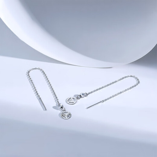 ZLF Platinum Earrings Women's PT950 Car Flower Hollow Geometric Earrings 1.42g