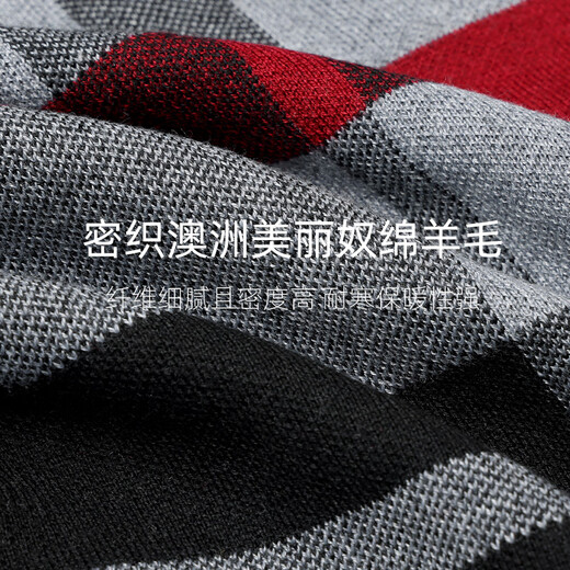 Hengyuanxiang men's scarf for winter outdoor warm wool thick scarf autumn and winter style versatile student fashion gift box long HYX6173-Mika [gift box]
