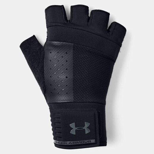 Under Armor men's and women's gloves 2025 autumn new wear-resistant breathable fitness equipment training casual half-finger sports gloves 1328621-001/dry and comfortable/men's style M