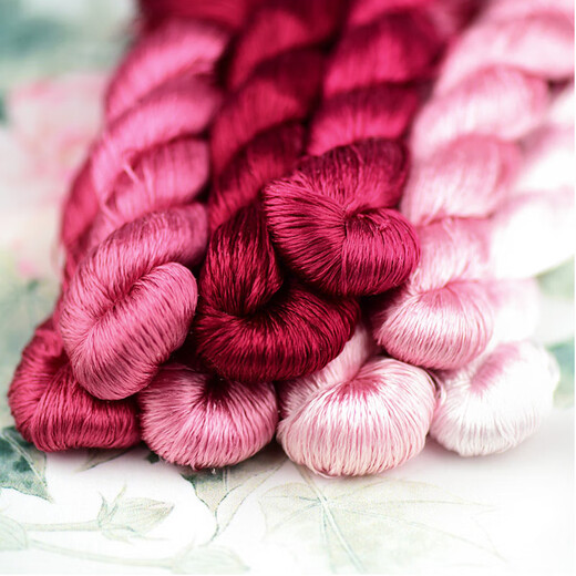 Other embroidery craftsmen No. 35 mulberry silk thread embroidery thread Su embroidery twining handmade embroidery thread embroidery thread embroidery thread 8 colors 1 small each