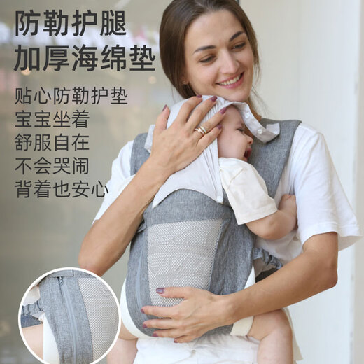 COOKSS婴儿背带抱娃神器婴儿双肩前抱式宝宝大童0-3岁简易纯棉防晒透气