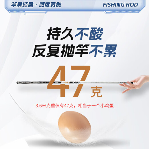 Minghuitong Laisse Paul Tod à pêche Ferramon Carpe Super Lumière, super dure, super mince Carpe Pole de pêche à pêche à main Table à pêche Rod de pêche canne à pêche 2,7 m