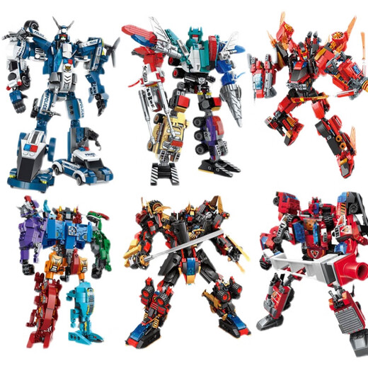 
Compatible with Lego Robot King Kong Combination Mecha Direct Deformation God of War Building Block Assembly Toy Alloy God of War/14126 in one 498 particles