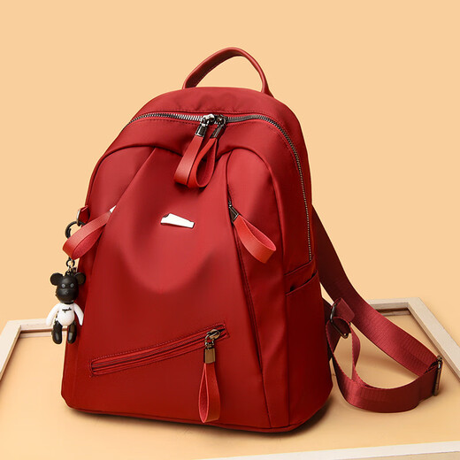 Kangaroo Cube Women's Large Capacity Backpack Women's Backpack 2025 New Solid Color Fashion Casual Backpack Practical Travel Bag Black