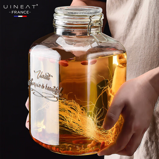 Youyi (UINEAT) glass wine bottle, sealed jar, home brewing jar, 10 Jin Jin is equal to 0.5 kg, wine container, bottle