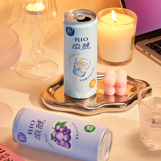 Ruio (Rio) [sélectionnable] Cocktails pré-mélangés, vin étranger à 3 degrés, vin mousseux pour femmes, vin de fruits à faible degré, 330 ml, 330 ml, 24 canettes, saveurs mélangées