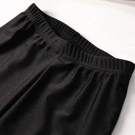 Spring and summer thin ice silk leggings for women's glossy pants tight elastic slimming foot trousers thin trousers upgraded high waist thin style [1 flat foot] XL size 120-135Jin [Jin equals 0.5 kg]