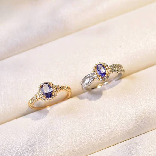 Yujingji Fat Donglai quality tanzanite women's 925 silver niche design ring self-discipline couple ring index finger ring style 1 s925 silver tanzanite ring