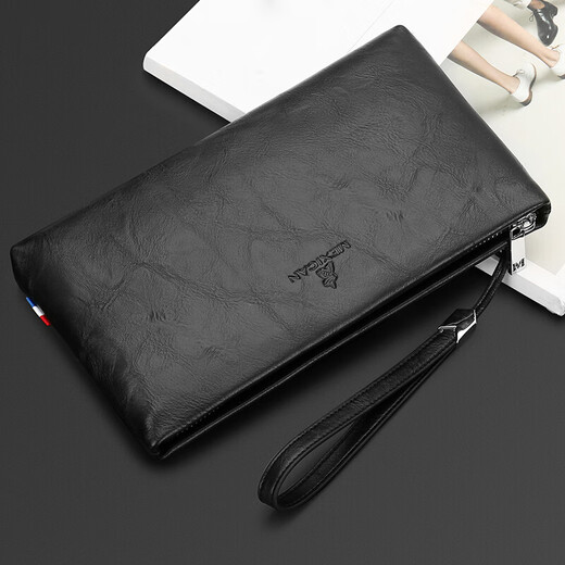 Vogelscheuche Herren Handtasche große Kapazität Kupplungsbeutel Mehrfachkartenumschlagbeutel Zipper Handgrabung Tasche Hand Clip Wallet Geburtstagsgeschenk