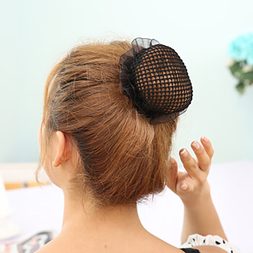 S.lemon children's sports hair net, dance net bag, ballet grade examination hair plate, invisible net set, dance ball headband, hair net, black 3 pieces, one size fits all