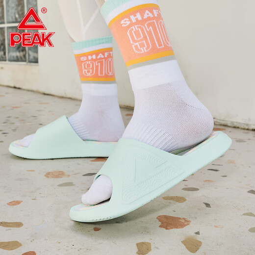 匹克（PEAK）态极2.0拖鞋男鞋夏季外穿运动拖鞋防滑沙滩鞋女情侣厚底凉拖鞋子 E12138L水粉绿（女款） 39