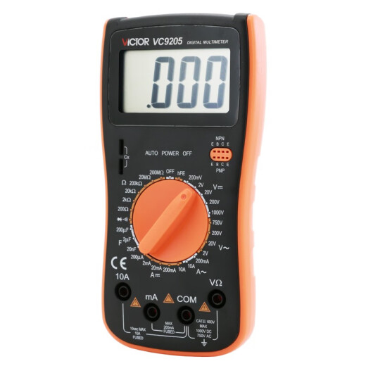胜利仪器(VICTOR) VC9205 数字万用表 大屏幕万能表全保护电路万用表 VC9205标配