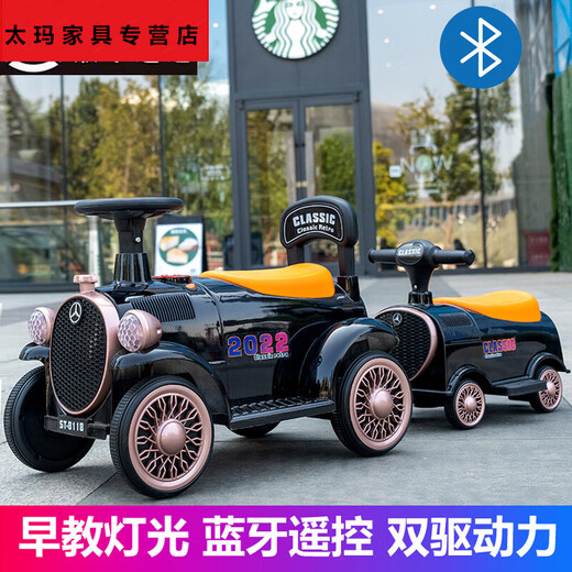 Hui Zhenyu [La modification illégale est interdite] [2022 Nouveau modèle] Le train électrique pour enfants peut être utilisé pour la télécommande à quatre roues de la voiture [Batterie de sauvegarde supplémentaire 12V] Le train blanc se trouve sur deux plus de 12V de grande électricité + Dual Dual Conduct