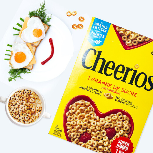 
Cheerios (cheerios) wheat circle ready-to-eat cereal cereal original wheat circle ready-to-eat cereal breakfast with brewed milk children's nutritional breakfast Honey wheat circle single box 755g to December 25