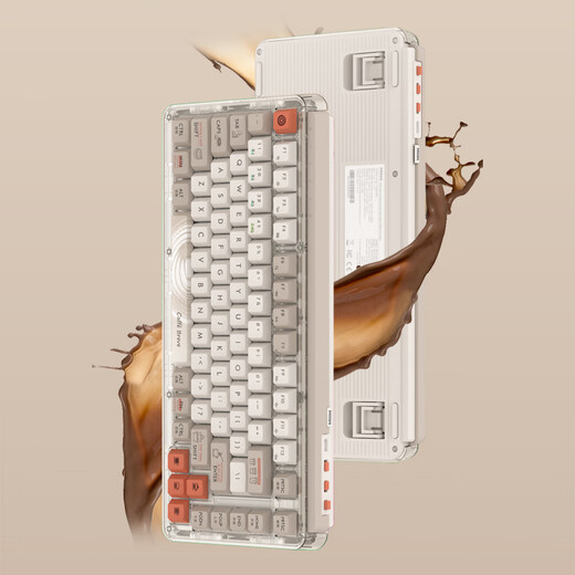 MIIIW米物ART系列咖啡主题 机械键盘Z830Promax 无线蓝牙 83键 电竞游戏办公键盘 便携 VCPro轴AK07