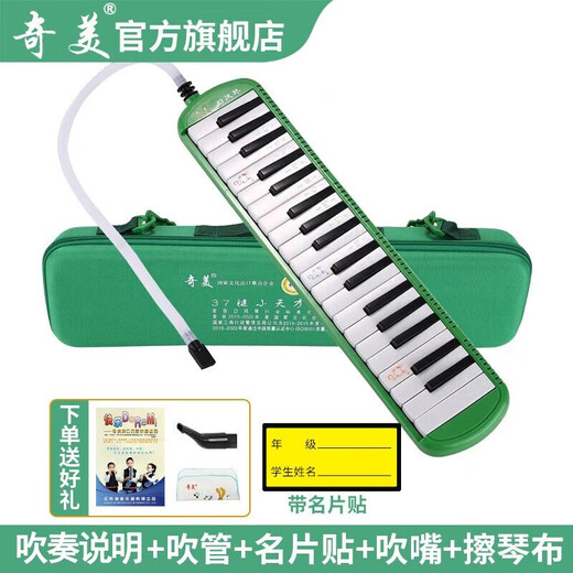 
Qimei Organ Children's Primary School Teaching Organ 37 Key Green Little Genius QM37A