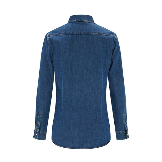 Navigare Italian small sailing women's denim shirt autumn pure cotton shirt jacket commuting all-match fashion long-sleeved shirt denim blue M