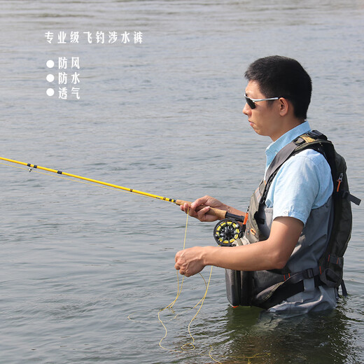 Wifreo fly fishing waders outdoor fishing stream fishing waders lure fishing pants waterproof breathable wear-resistant comes with repair kit S